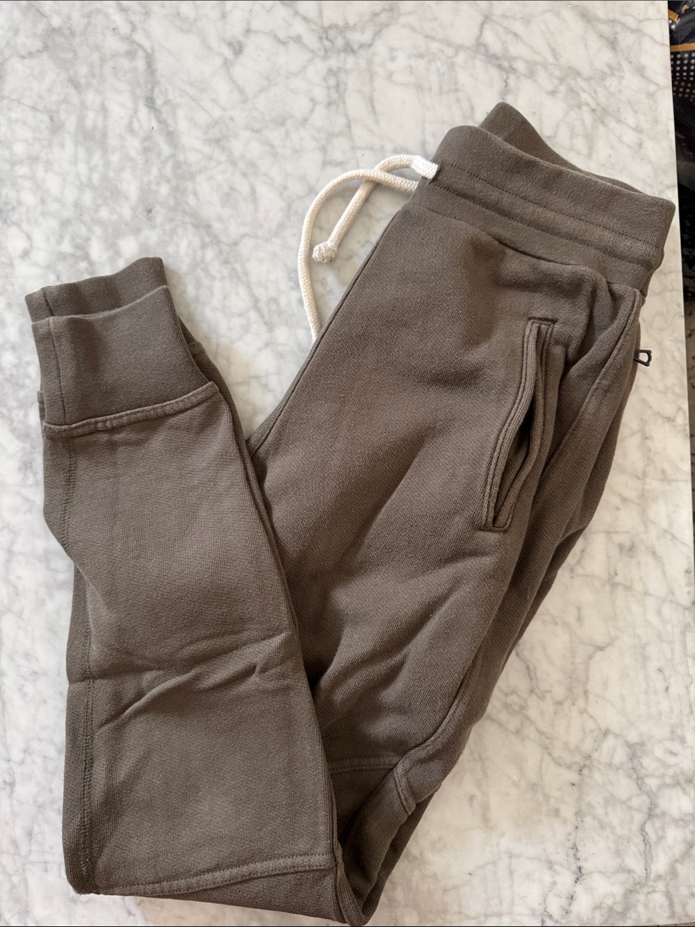 John Elliott Cozy Olive-Brown Drawstring Joggers size 1